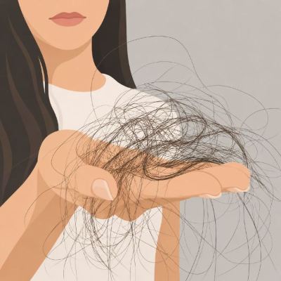 Hair thinning at the parting