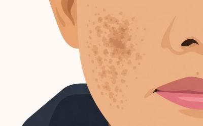 Melasma pigmentation on the cheek