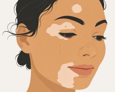 Vitiligo patches on skin